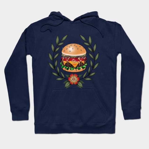 Cheeseburger Hoodie by Canvas Culture Tattoo & Art Studio